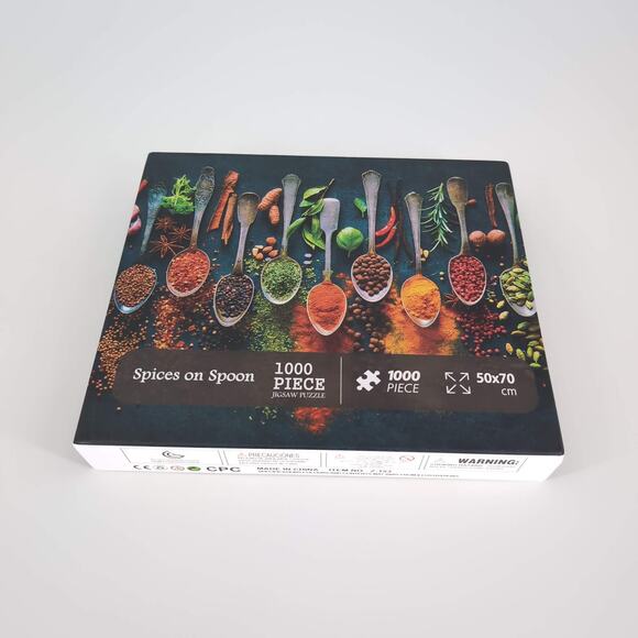 Unbranded Spices on Spoon 1000 Piece Jigsaw Puzzle with Puzzle Poster - GUC - Picture 4 of 12